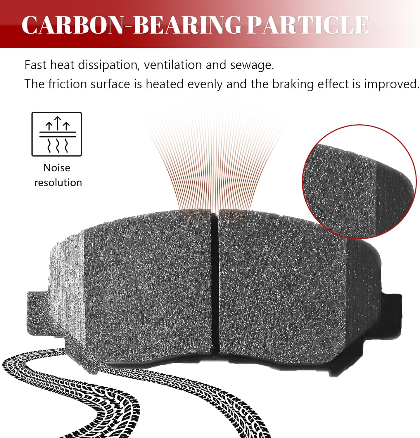 Ceramic Disc Brake Pads Set Front and Rear Replacement for Chrysler 200 2015 2016 2017, for Jeep Cherokee With Single Piston 2018 2019 2020 2021 2022 with Front Caliper