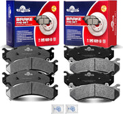 Front and Rear Ceramic Disc Brake Pads Set Replacement for Gmc Sierra 1500 Hd /1500 Hd Classic/ 2500/2500 Hd/3500/3500 Classic/3500 Hd, for Gmc Yukon Xl 2500, for Hummer H2 2003-2009