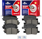 Ceramic Disc Brake Pads Set Front and Rear Replacement for Hyundai Santa Fe 2021 2022 2023, for Kia Sorento 2021-2023