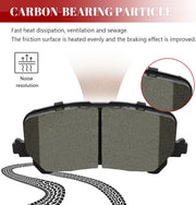 Ceramic Disc Brake Pads Set Front and Rear Replacement for Honda Passport 2019 2020 2021 2022 2023 2024