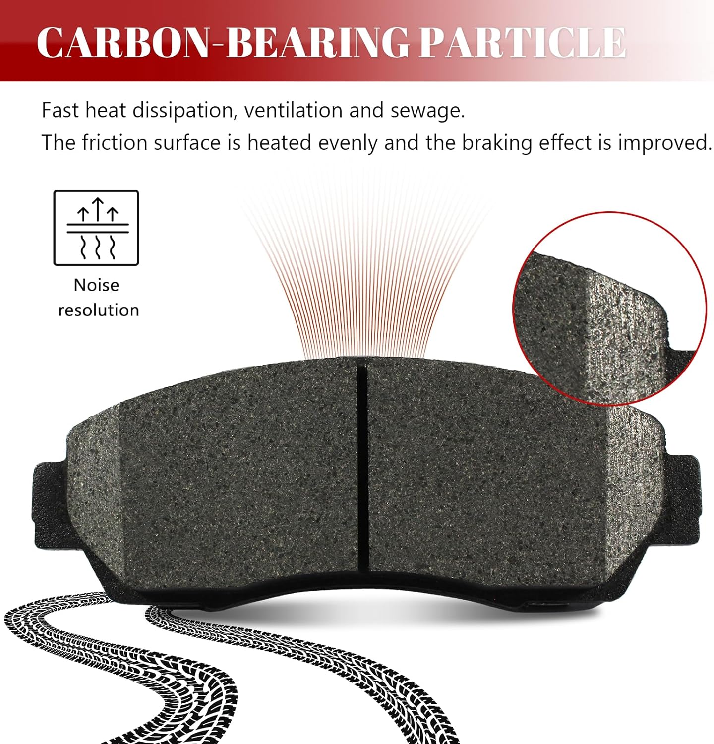 Ceramic Disc Brake Pads Set Front and Rear Replacement for Honda CR-V 2020 2021 2022 Full Hybrid EV-Gas (Fhev) Engine