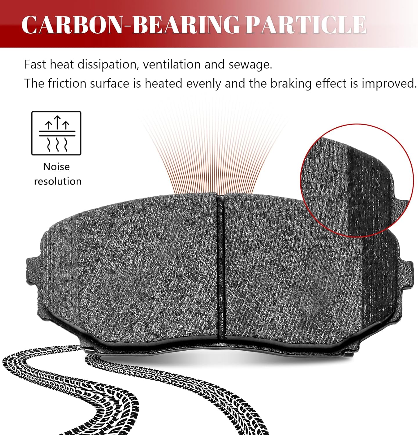 Front and Rear Ceramic Disc Brake Pads Set Replacement for Ford Edge 2007-2010, for Lincoln Mkx 2007-2010, for Mazda Cx-7 2007-2012 Cx-9 2007 2008 2009 2010 2011 2012 2013 2014 2015