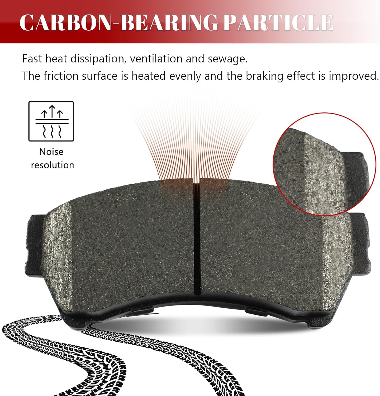 Ceramic Disc Brake Pads Set Front and Rear for Ford Fusion 2006-2012, for Lincoln Mkz 2007 2008 2009 2010 2011 2012/ Zephyr 2006, for Mazda 6 2006-2013, for Mercury Milan 2006-2011