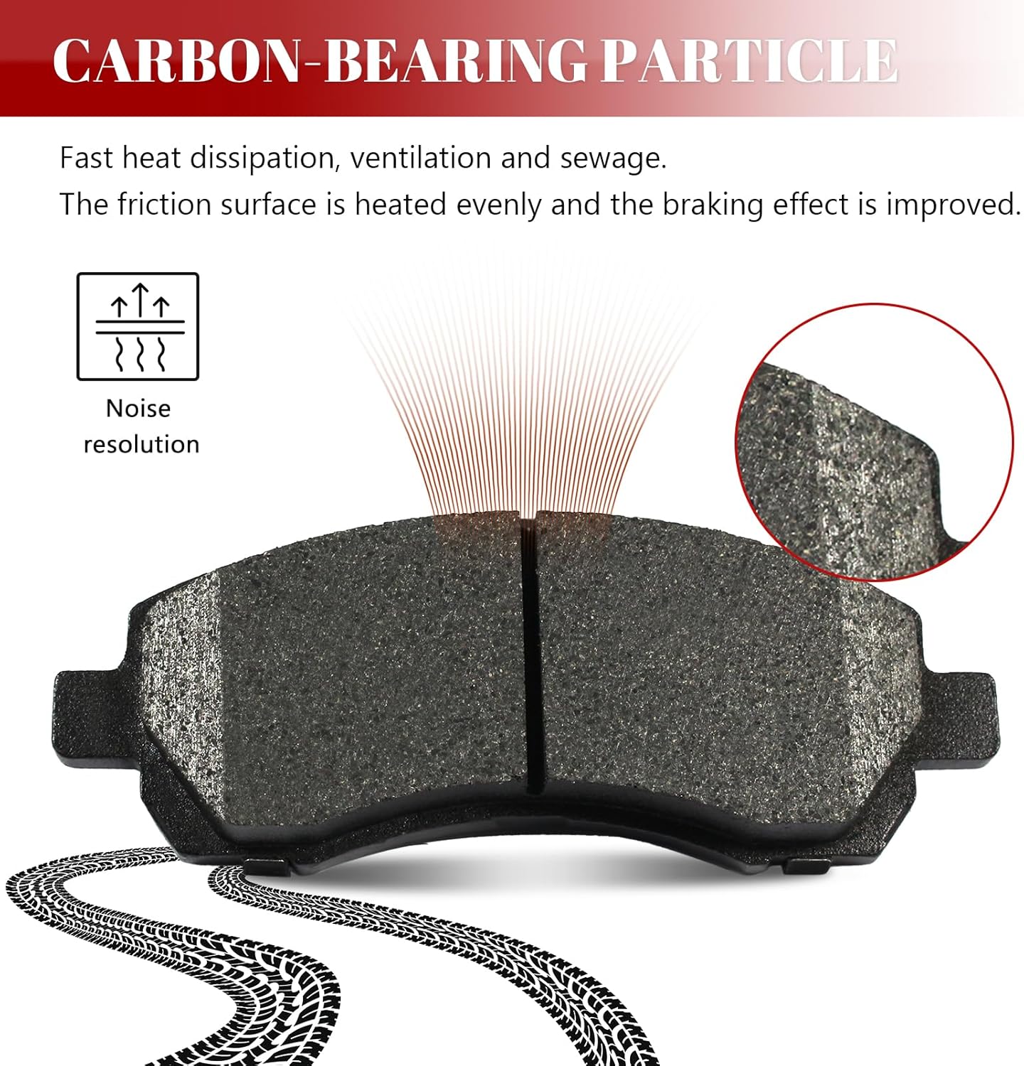 Front and Rear Ceramic Disc Brake Pads Set Replacement for Subaru Impreza 1999 2000 2001 with 2.2L 4 Wheel Disc Brakes