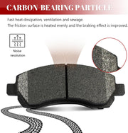 Front and Rear Ceramic Disc Brake Pads Set Replacement for Subaru Impreza 1999 2000 2001 with 2.2L 4 Wheel Disc Brakes