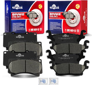 Front and Rear Ceramic Disc Brake Pads Set Replacement for 2006 2007 2008 2009 2010 Humm-er H3 2009-2010 Humm-er H3T