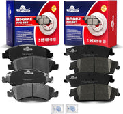 Front and Rear Ceramic Disc Brake Pads Set Replacement for 2014-2018 Chevy Silverado 1500 2014-2020 Suburban, 2015-2020 Tahoe Cadillac Escalade Esv Gmc Yukon Xl, 2014-2018 Sierra 1500