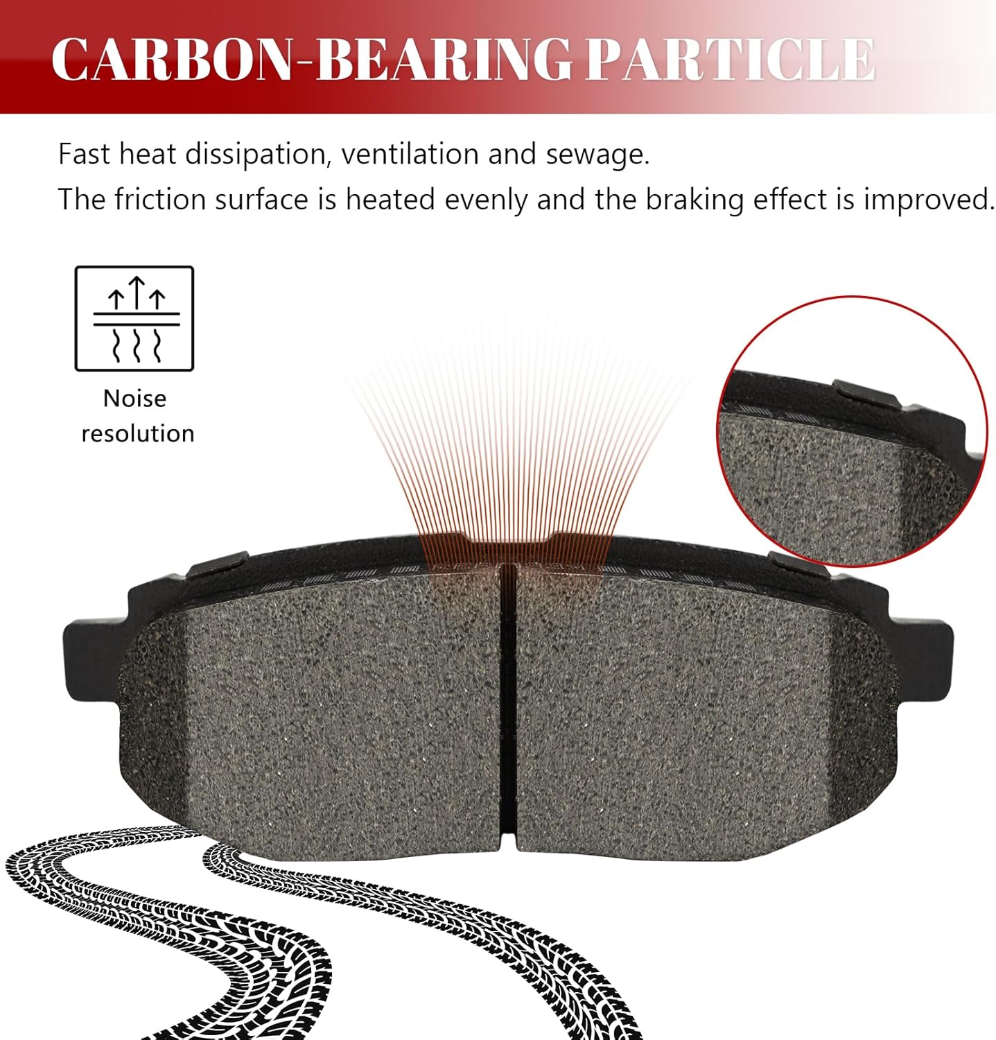 Ceramic Disc Brake Pads Set Front and Rear Replacement for Scion Fr-S Brz 2013 2014 2015 2016, for Toyota 86 2017-2018/6 2019 Base, Gt/ 86 2020 Base, Gt, Not for Brembo Brakes
