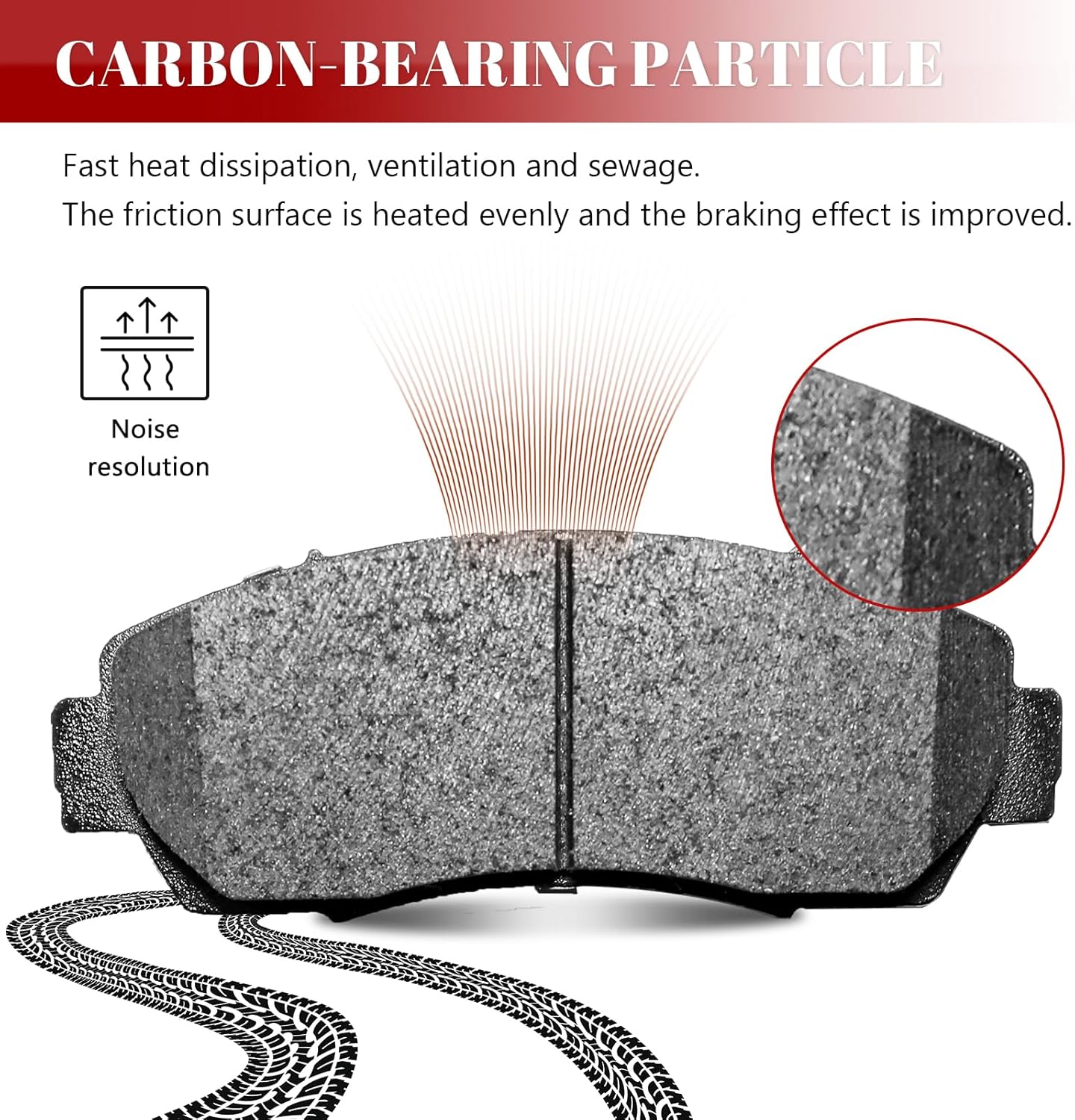 Ceramic Disc Brake Pads Set Front and Rear Replacement for Acura Rdx 2007 2008 2009/ Rdx Awd 2010 2011 2012