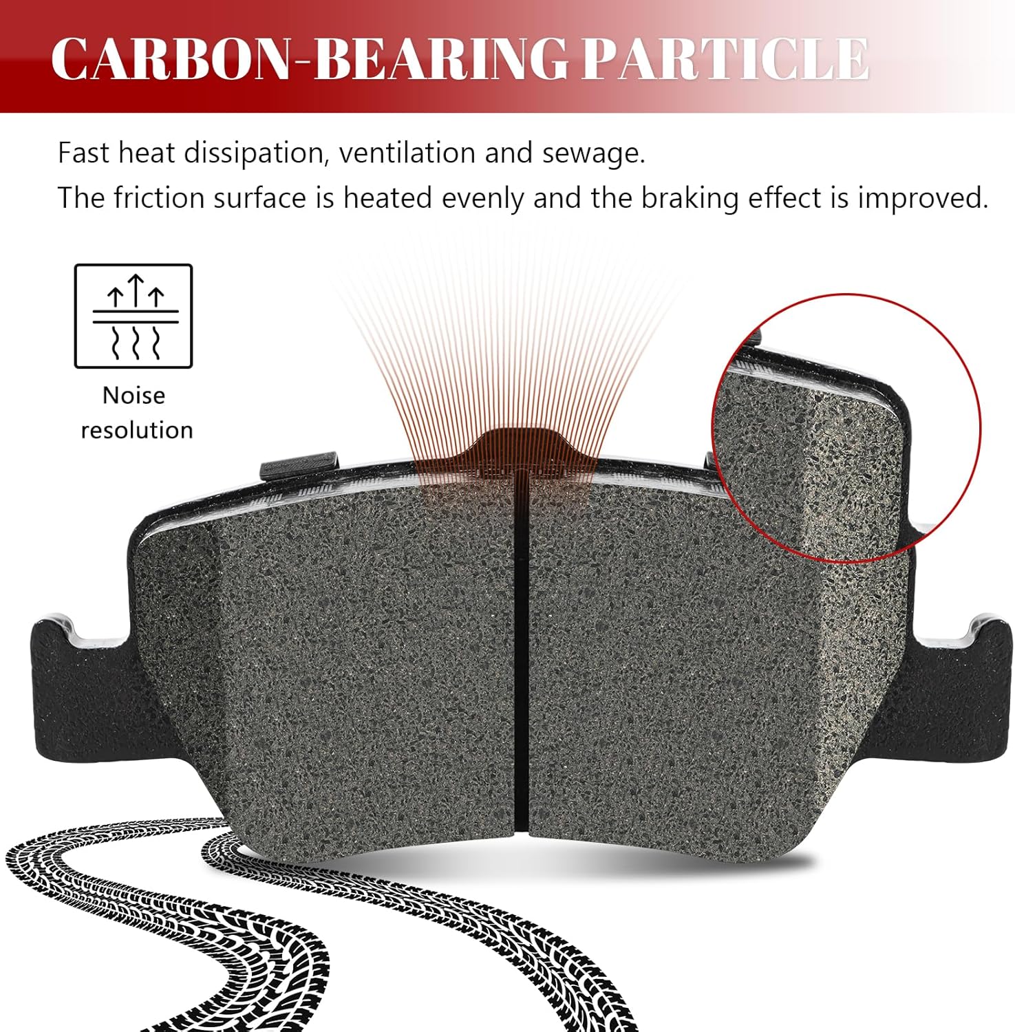 Ceramic Disc Brake Pads Set Rear for Toyota Corolla 2009-2014