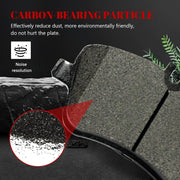 Front and Rear Ceramic Disc Brake Pads Set Replacement for Mercedes-Benz C230 2002 2003 2004 2005/ C240 2001-2005/ Slk280 2006 2007 2008/ Slk300 2009 2010 2011