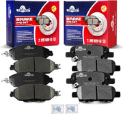Front and Rear Ceramic Disc Brake Pads Set Replacement for 2013 Jx35 2014 2015 2016 2017 2018 2019 Qx60 2015-2020 Mura-no 2013-2019 Pathfinder
