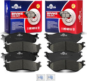 Front and Rear Ceramic Disc Brake Pads Set Replacement for Dodge Ram 2500/3500 2003 2004 2005 2006 2007 2008 for Dodge Ram 1500 2006-2008