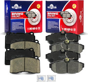 Ceramic Disc Brake Pads Set Front and Rear Replacement for Ford Mustang 2011 2012 2013 2014