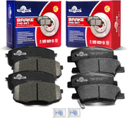 Front and Rear Ceramic Disc Brake Pads Set Replacement for Kia Soul 2014 2015 2016