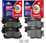 Front and Rear Ceramic Disc Brake Pads Set Replacement for Le-xus Es300H 2013-2018 Es350 2007-2018, for Toyo-ta Camry 2007-2017 Avalon 2008 2009 2010 2011 2012 2013 2014 2015 2016 2017 2018