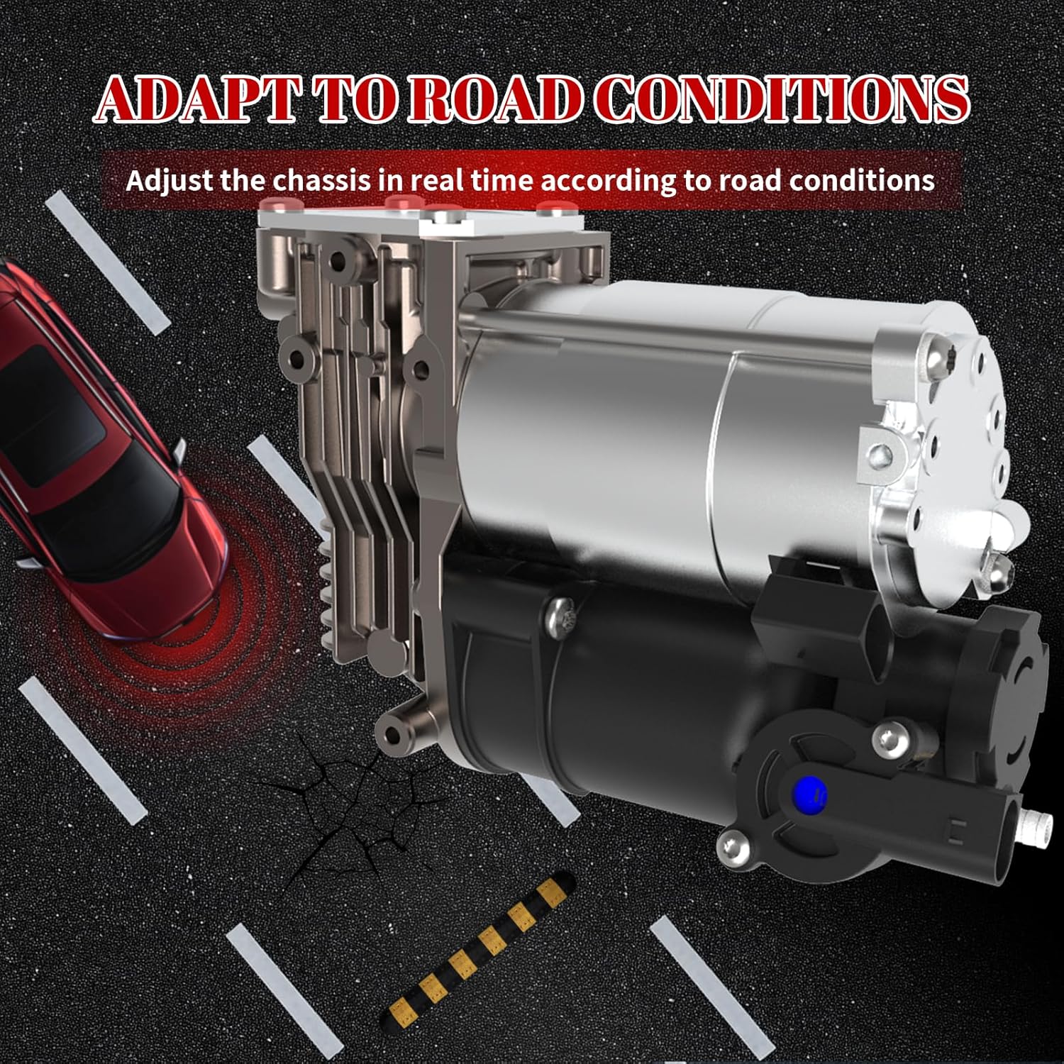 Air Suspension Compressor for Air Ride Pump,for Jaguar XJ 2013-2019 V6 3.0L/ XJ 2010-2019 V8 5.0L/ XJR 2014-2017 V8 5.0L/ XJR575 2018 V8 5.0L Parts# C2D34552,C2D42519,C2D47540
