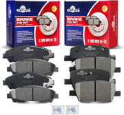 Ceramic Disc Brake Pads Set Front and Rear Replacement for Buick Enclave 2018-2020, for Cadillac Xt5 2017-2020/ Xt6 2020, for Chevry Blazer 2019-2020/ Traverse 2018 2019, for Gmc Acadia 2017-2020