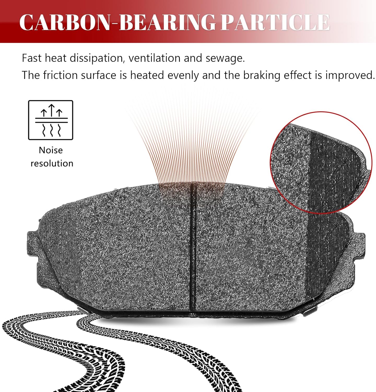 Front and Rear Ceramic Disc Brake Pads Set Replacement for Honda Odyssey 2002 2003 2004, for Acura Mdx 2001-2002