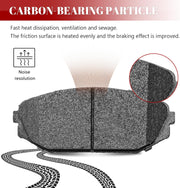 Front and Rear Ceramic Disc Brake Pads Set Replacement for Honda Odyssey 2002 2003 2004, for Acura Mdx 2001-2002