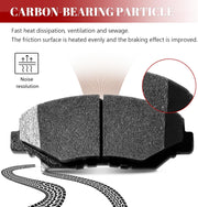 Front and Rear Ceramic Disc Brake Pads Set Replacement for Hon-da Cr-V 2002-2004, for Element 2003 2004 2005 2006 2007 2008 2009 2010 2011