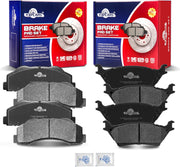 Front and Rear Ceramic Disc Brake Pads Set Replacement for 2011 2012 2013 2014 2015 2016 2017 2018 2019 2020 F-150