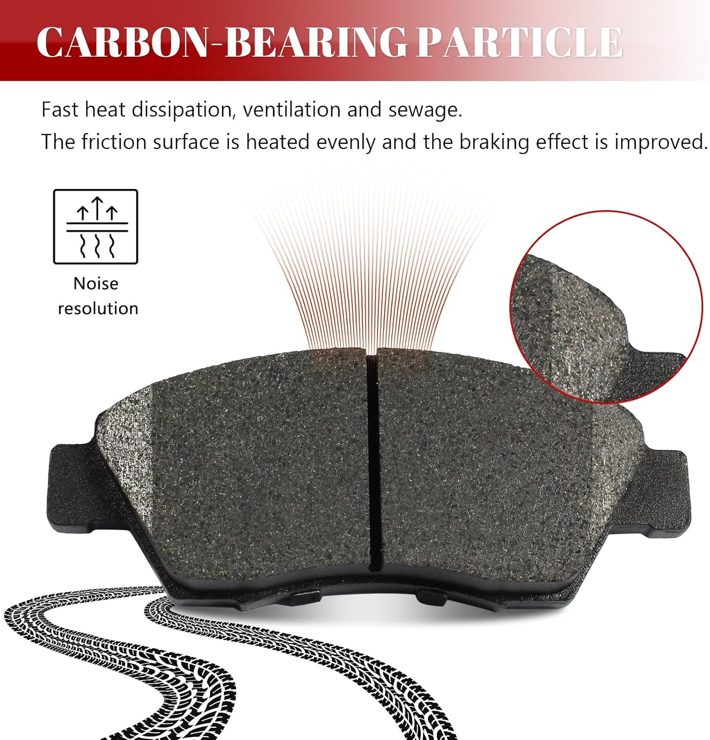 Front and Rear Ceramic Disc Brake Pads Set Replacement for Civic 2004-2005 Hatchback 4-Wheel, for Acura Rsx 2002-2006 Base