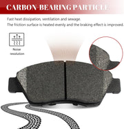Front and Rear Ceramic Disc Brake Pads Set Replacement for Civic 2004-2005 Hatchback 4-Wheel, for Acura Rsx 2002-2006 Base