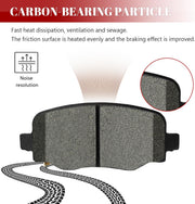 Ceramic Disc Brake Pads Set Rear Replacement for Chrysler 200 2015-2017, for Jeep Cherokee 2014 2015 2016 2017 2018 2019 2020 2021 2022 2023