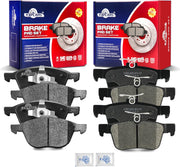 Ceramic Disc Brake Pads Set Front and Rear Replacement for Ford Escape 2017-2019 2.5L, for Ford Escape 2017 2018 2019 Fwd and 1.5L