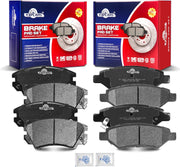 Ceramic Disc Brake Pads Set Front and Rear Replacement for Chevry Camaro 2010 2011 2012 2013 2014 2015 V6 3.6L