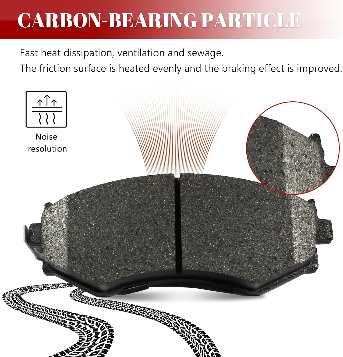 Front and Rear Ceramic Disc Brake Pads Set Replacement for Hyundai Sonata 1999 2000 2001 2002 2003 2004, for Kia Magentis/Optima 2001-2002