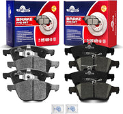 Ceramic Disc Brake Pads Set Front and Rear Replacement for Ford Escape 2013-2016 1.6L Front Wheel Drive & 2.5L, C-Max Energi 2013 2014 2015 2016 2017