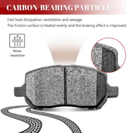 Front and Rear Ceramic Disc Brake Pads Set Replacement for Pontiac G5 2007-2009 With Rear Drum/ G5 2010/ Pursuit 2006 with Rear Drum Brakes