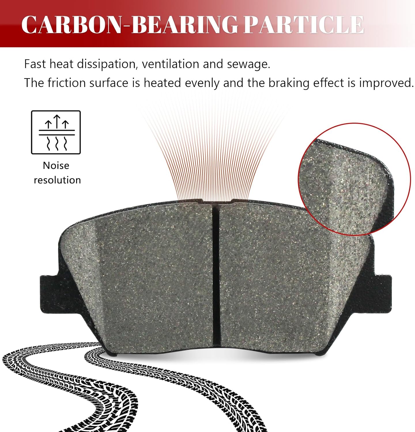 Front and Rear Ceramic Disc Brake Pads Set Replacement for Hyundai Santa Fe 2010-2012, for Kia Sorento 2011 2012 2013 2014