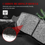 Front and Rear Ceramic Disc Brake Pads Set Replacement for Pontiac G5 2007-2009 With Rear Drum/ G5 2010/ Pursuit 2006 with Rear Drum Brakes