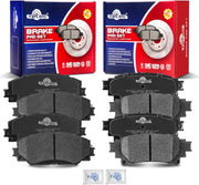 Front and Rear Ceramic Disc Brake Pads Set Replacement for Toyota Prius V 2012 2013 2014 2015 2016 2017 2018