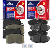 Ceramic Disc Brake Pads Set Front and Rear Replacement for Ford Mustang 2008-2009 Shelby Gt500/Shelby Gt500Kr, Mustang 2007 2010-2011 Shelby Gt500