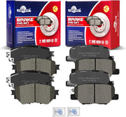 Ceramic Disc Brake Pads Set Front and Rear Replacement for Mazda 3 2014 2015 2016/3 Sport 2014