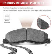 Ceramic Disc Brake Pads Set Front Replacement for Dodge Ram 2500 3500 2009-2010, for Ram 1500 2012 8 Lug Tradesman Hd, for Ram 2500 3500 2011 2012 2013 2014 2015 2016 2017 2018