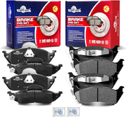 Front and Rear Ceramic Disc Brake Pads Set Replacement for Mercedes Benz Ml320 1998 1999 2000 2001 2002 2003 /Ml350 2003 2004 2005 / Ml430 1999 Built After 11/98