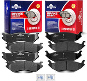 Front and Rear Ceramic Disc Brake Pads Set Replacement for Dodge Durango 2003 2004 2005 2006, for Dodge Ram 1500 2005, for Dodge Ram 1500 Van 2003