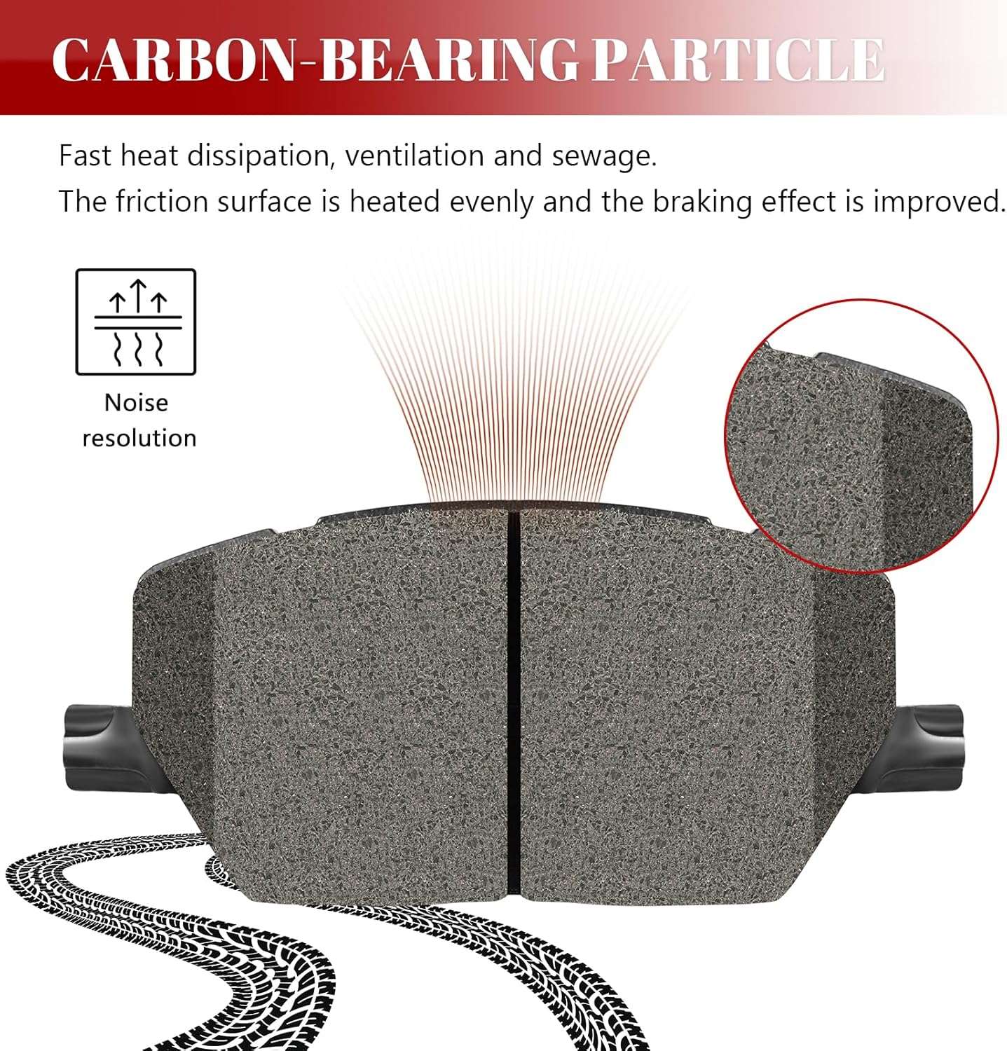 Ceramic Disc Brake Pads Set Front and Rear for Jeep Renegade 2015-2022, for Fiat 500X 2016-2020