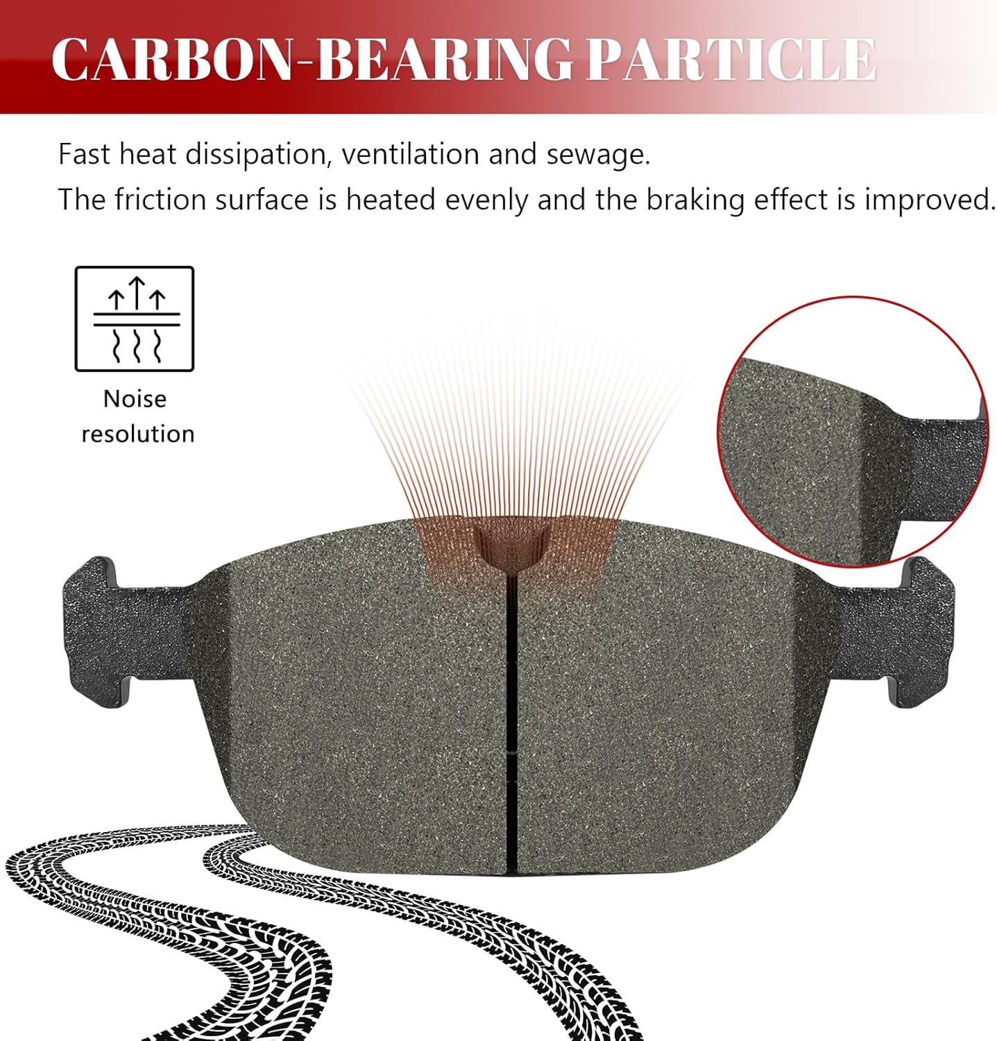 Ceramic Disc Brake Pads Set Front and Rear Replacement for VOLVO XC90 2010 2011 2012 2013 2014