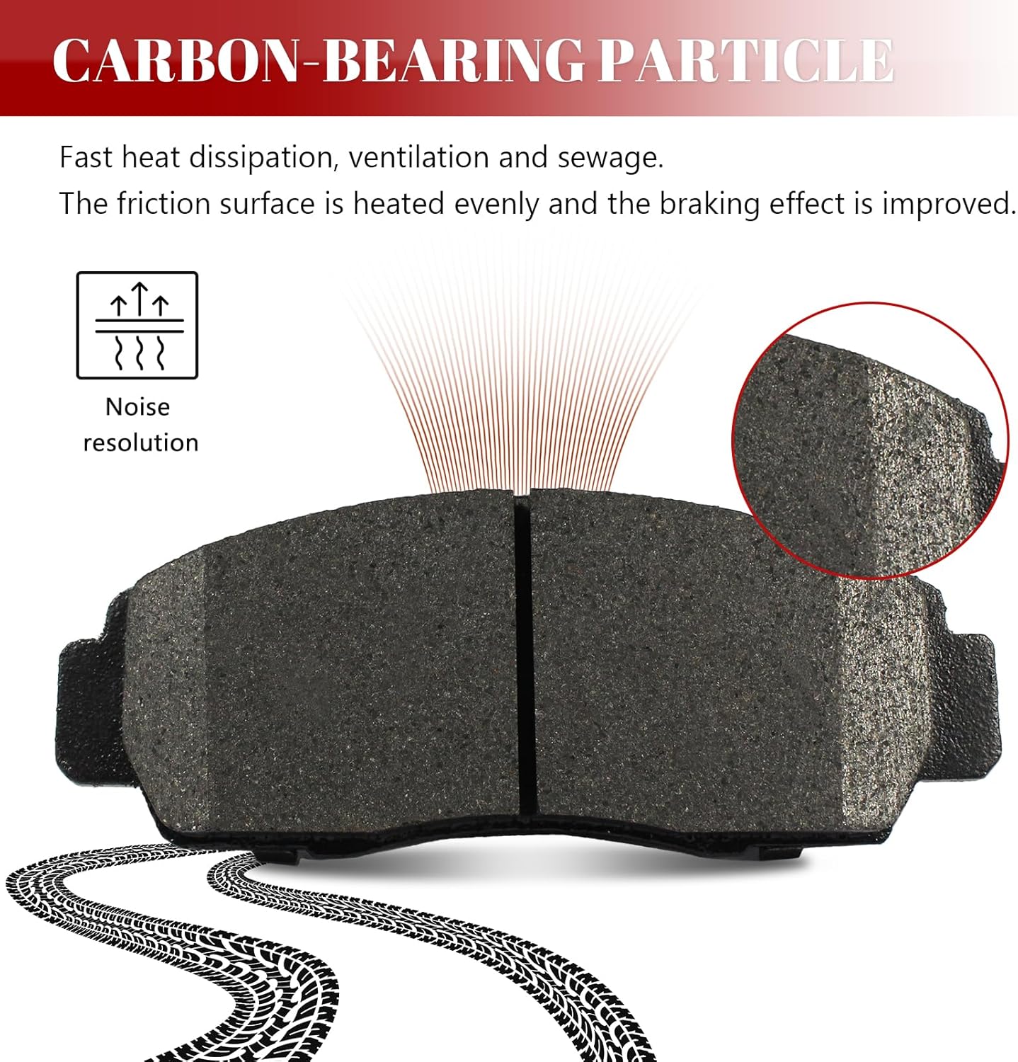 Front and Rear Ceramic Disc Brake Pads Set Replacement for 2009 2010 2011 2012 2013 2014 Tsx 2008-2010 Accord Ex/Ex-L, 2011 Accord Ex 2012 Accord Ex/Ex-L/HFP