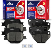 Front and Rear Ceramic Disc Brake Pads Set Replacement for Toyota Celica Gts 2000 2001 2002 2003 2004 2005 (Rear Disc Models Only)