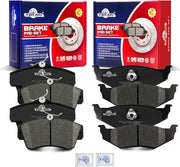 Front and Rear Ceramic Disc Brake Pads Set Replacement for Dodge Neon 2003-2005, for Chrysler Pt Cruiser 2001 2002 2003 2004 2005 2006 2007 2008 2009 2010