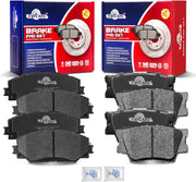 Front and Rear Ceramic Disc Brake Pads Set Replacement for 2010 2011 2012 Lexus Hs250h 2013-2018 Rav4 Le 2006-2012 Rav4 2.4L & 2.5L Engines Without 3rd Row Seats