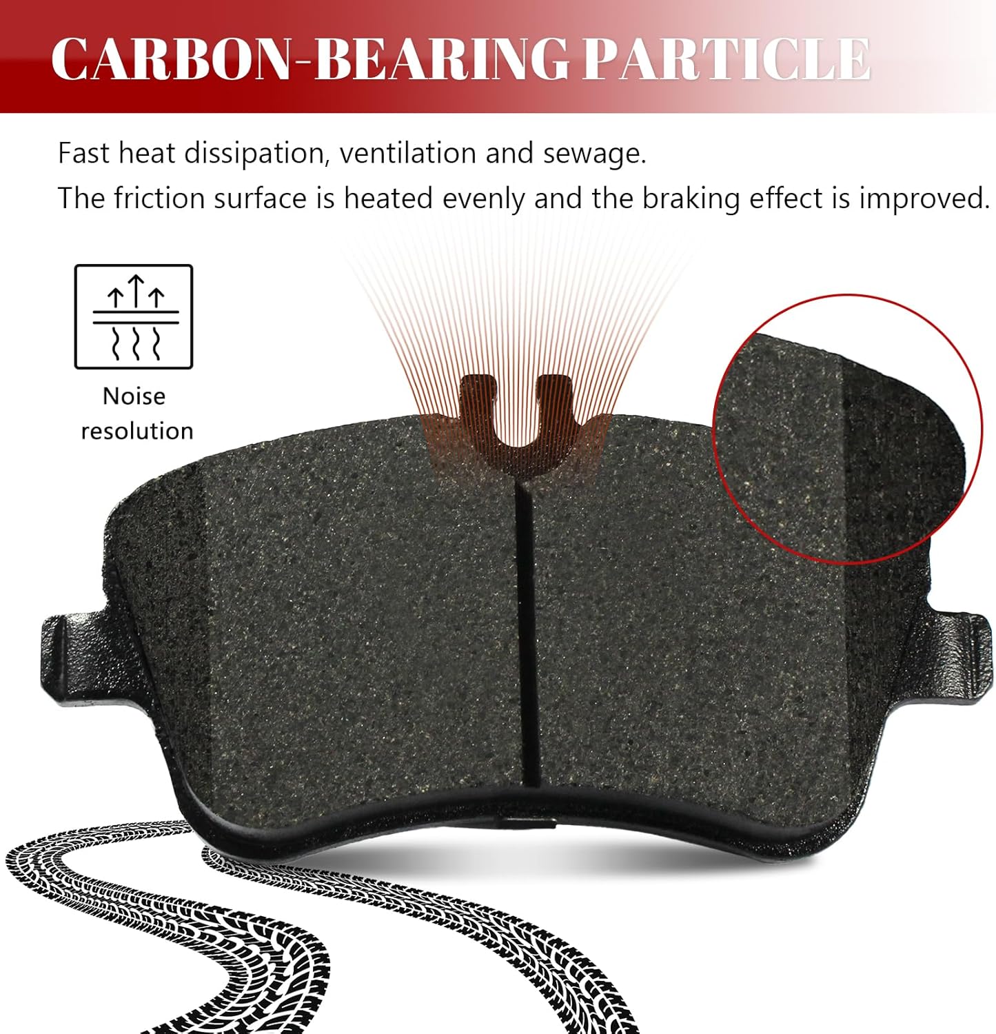 Front and Rear Ceramic Disc Brake Pads Set Replacement for Mercedes-Benz C230 2002 2003 2004 2005/ C240 2001-2005/ Slk280 2006 2007 2008/ Slk300 2009 2010 2011