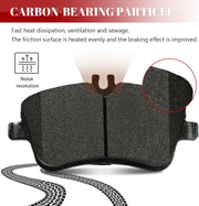 Front and Rear Ceramic Disc Brake Pads Set Replacement for Mercedes-Benz C230 2002 2003 2004 2005/ C240 2001-2005/ Slk280 2006 2007 2008/ Slk300 2009 2010 2011